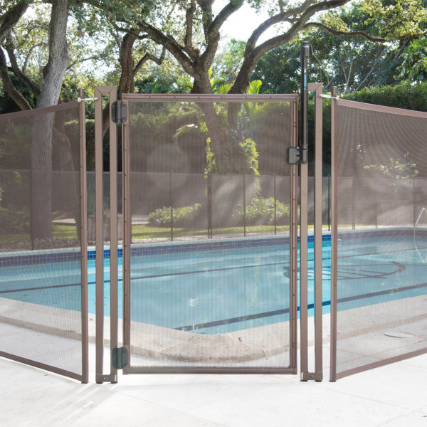 PoolfenceDIY Wide Pool Fence DIY Flat Top Vinyl Gate & Reviews Wayfair